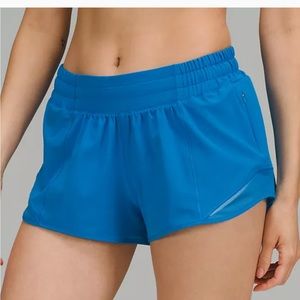 Lululemon poolside blue hotty hot shorts size 6
